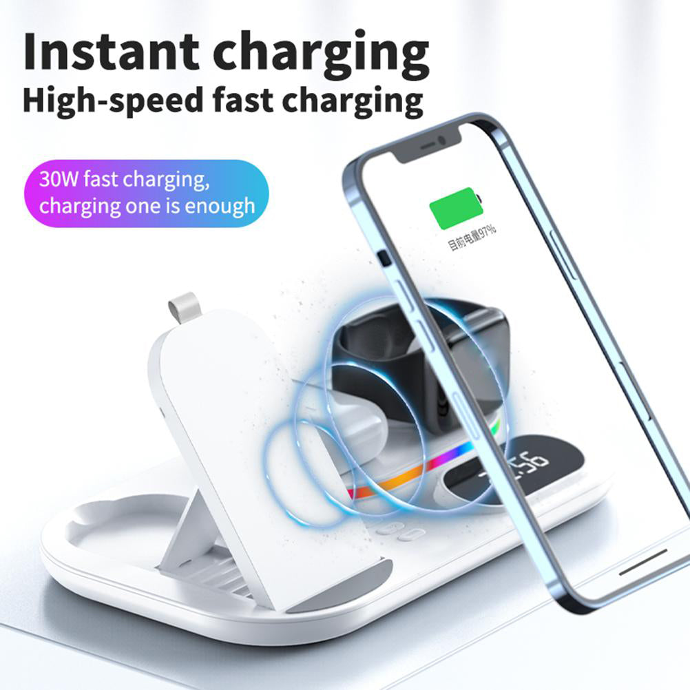 Station de recharge sans fil 4 In1 Station de recharge rapide Support chargeur sans fil compatible Fo