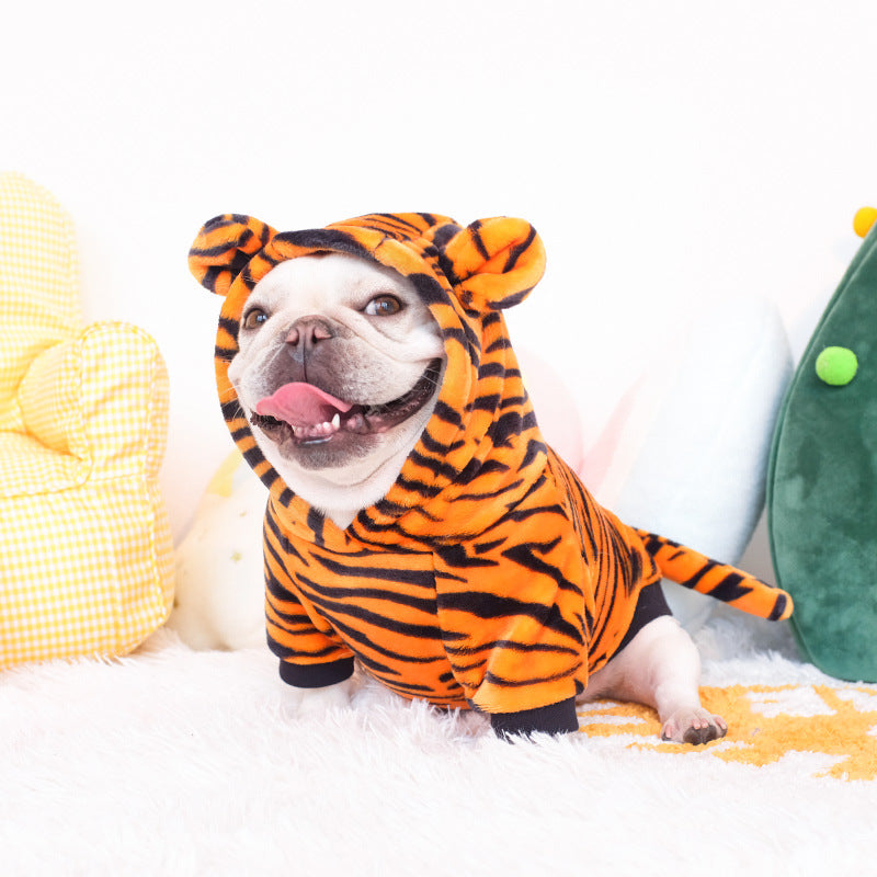 Pyjama en peluche pour chiens d'automne et d'hiver