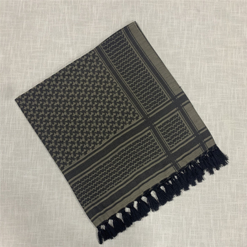 Écharpe de coton pur tactique kaki arabe