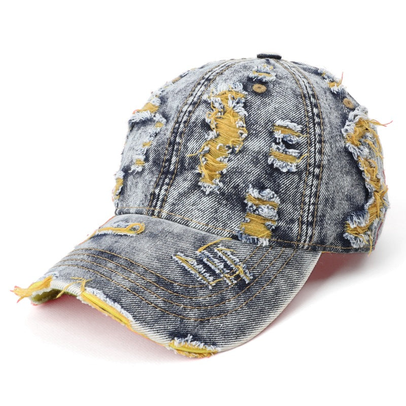 Hommes et femmes Matching Colorful Beveled Trou réglable Courbé Brim Trendy Baseball Ca