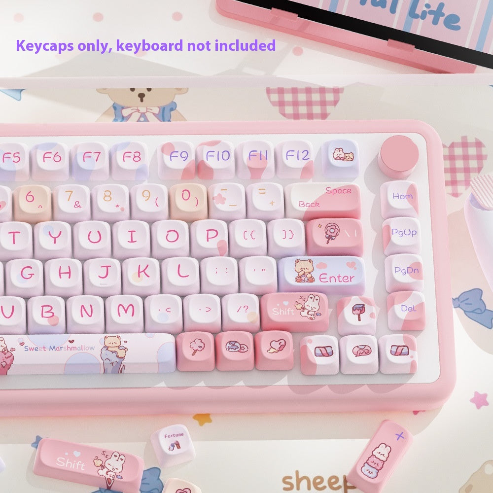 Sublimation à cinq faces Moa Très mignon Personnalité Fit Cap clavier mécanique