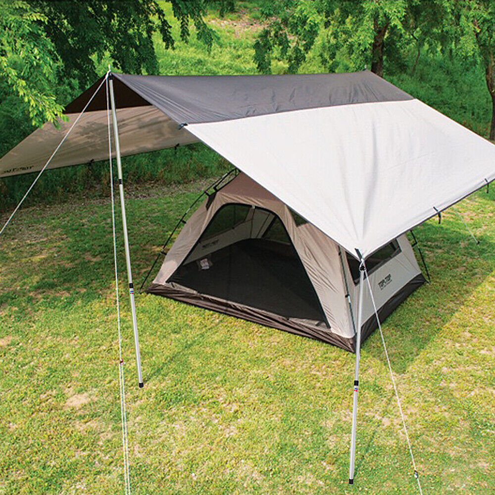 2x 230cm Tente Poles Telescopique Auvent réglable Canopy Trapp Pole Support Rod UK