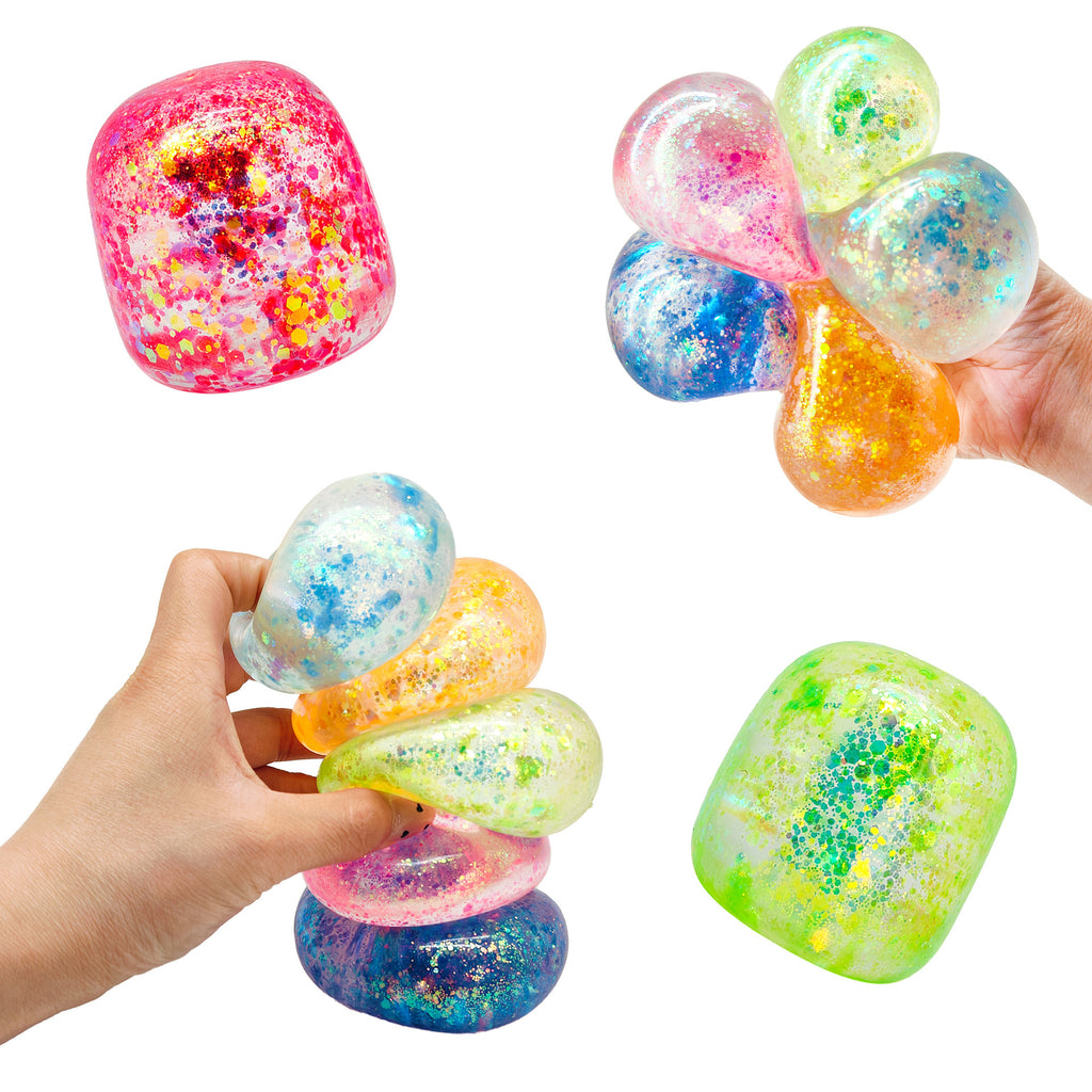 Cylindrical color-changing squeeze toy