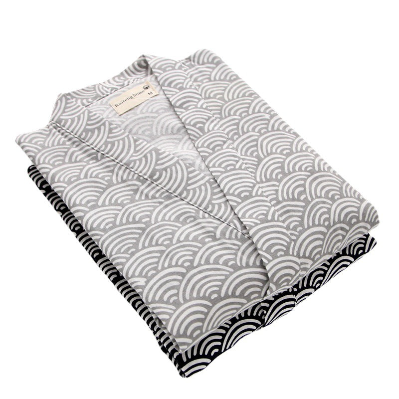 Hommes manches courtes et shorts Pajama Set en coton pur Gauze
