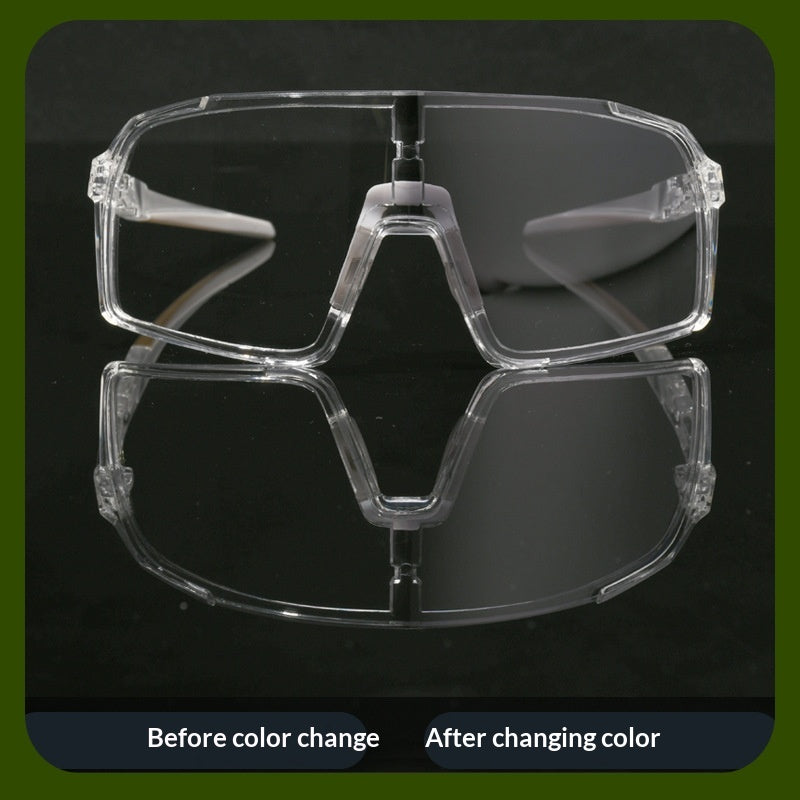 Lunettes de cyclisme européennes et américaines à changement de couleur