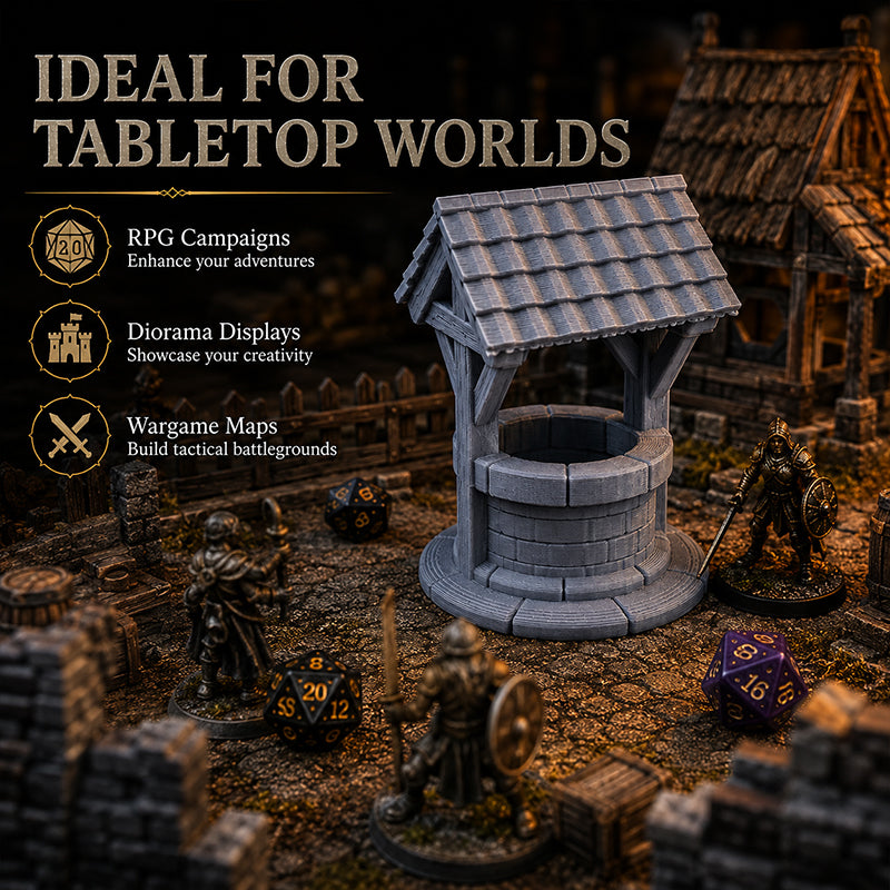 Terrain de table de puits de fantaisie imprimé 3D