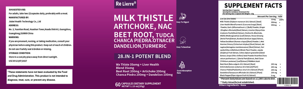 Supplément santé du foie
