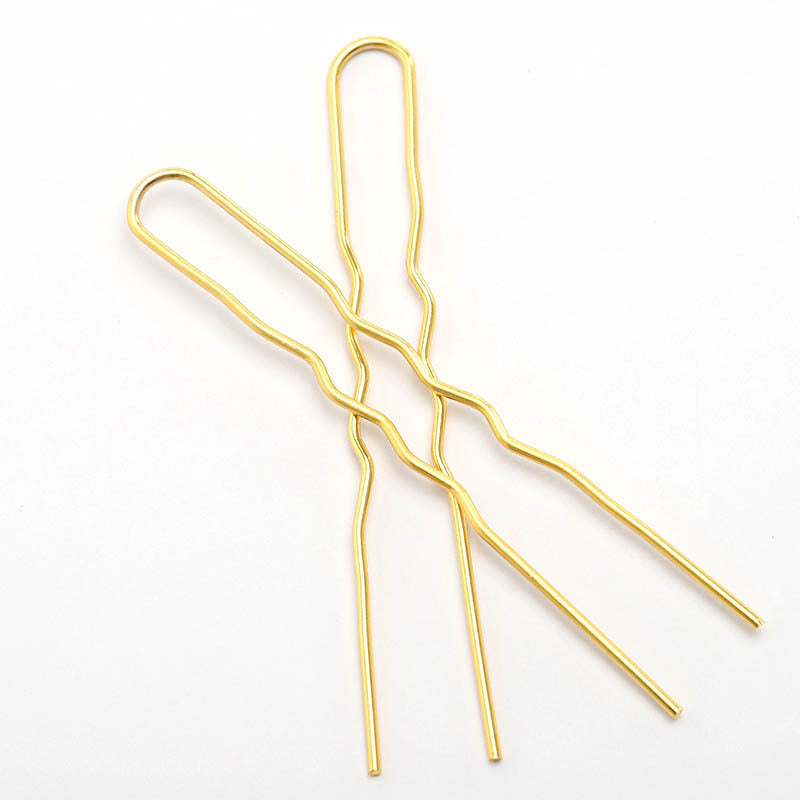 Bricolage accessoires capillaires matériel Retro Wave U-forme variété deux dents épingle à cheveux