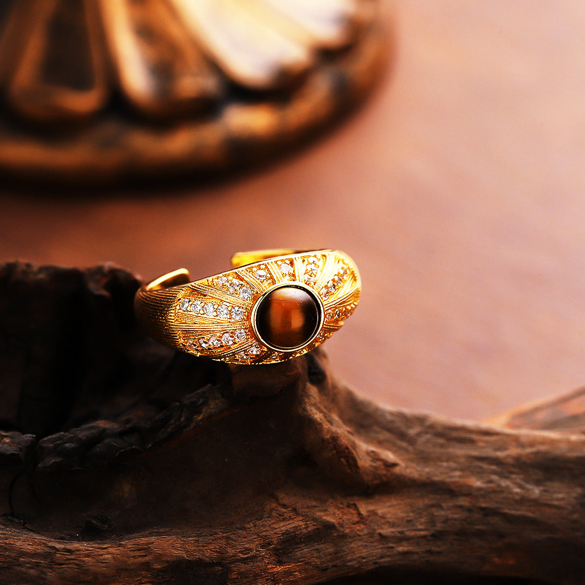 Bague réglable barco perle de luxe légère pour les femmes