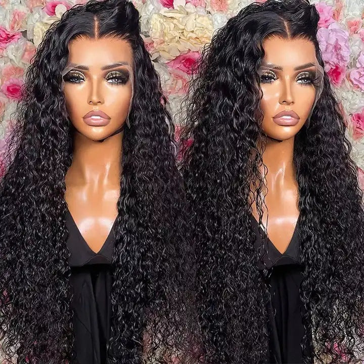 12a Onde d'eau Cheveux humains 13x4 Perruque de dentelle