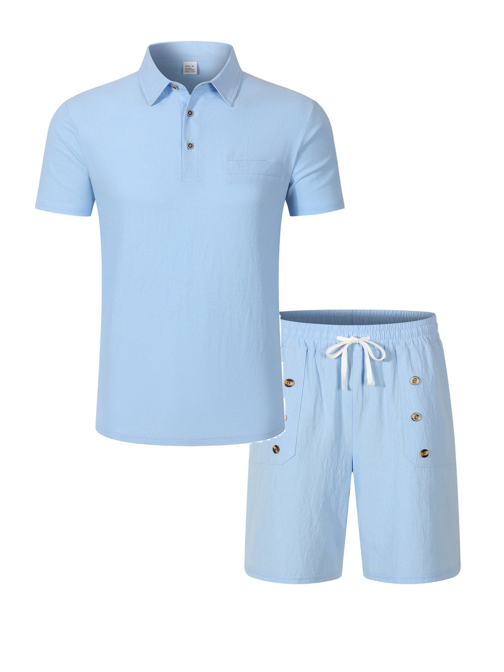 Polo en lin et shorts pour hommes