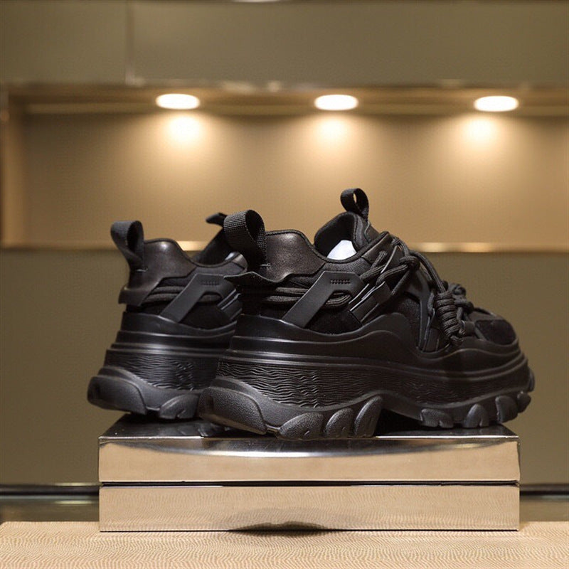 Sneakers de la plate-forme en cuir casual mode femme