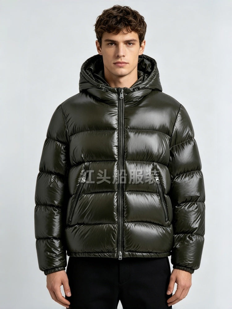 Manteau en coton rembourré d'hiver avec capot pour hommes