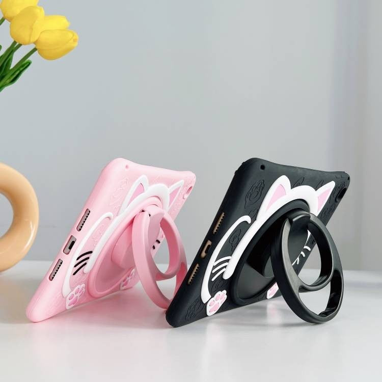 Support rotatif Cartoon Cat Face Tablet Case
