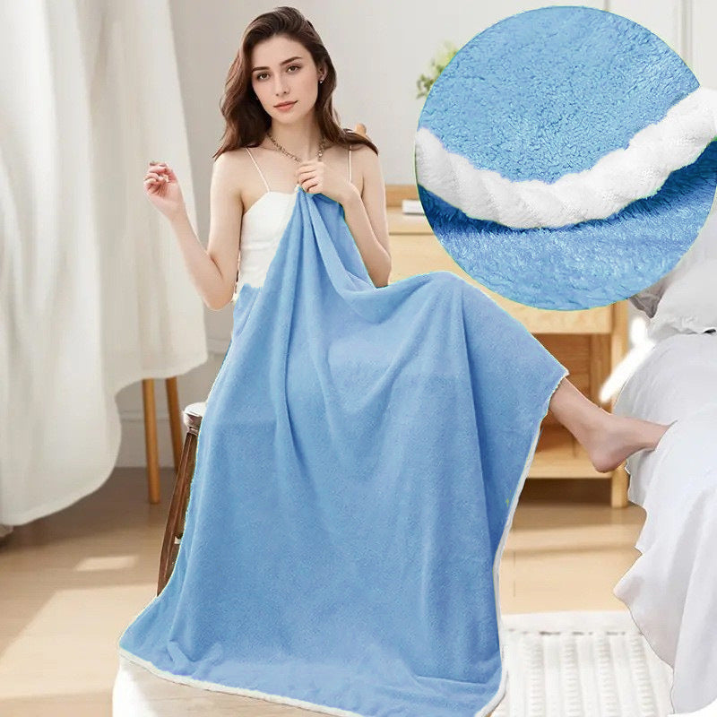 Serviette de bain en polaire de corail extra-large taille nouveau style couverture de lancer