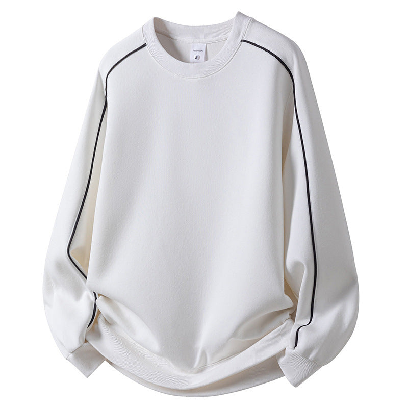 Casual Minimalist style coréen Loose-fitting Col d'équipage Top