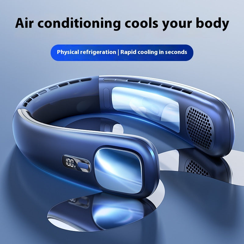 Usb Rechargeable Long Endurance Mute Sans feuille Halter Petit ventilateur Portable Outdoor