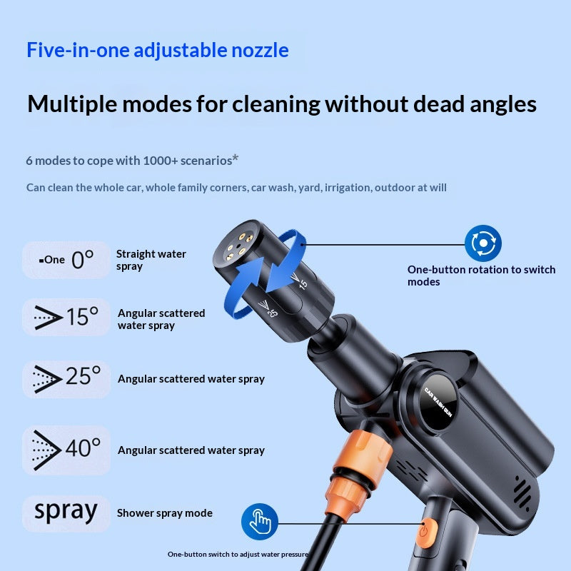 Gun de lavage haute pression sans fil de voiture