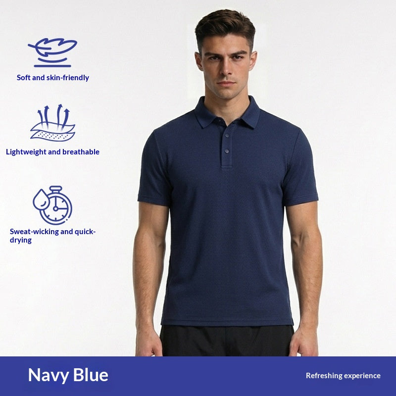 T-shirt de sport homme d'été à manches courtes couleur solide