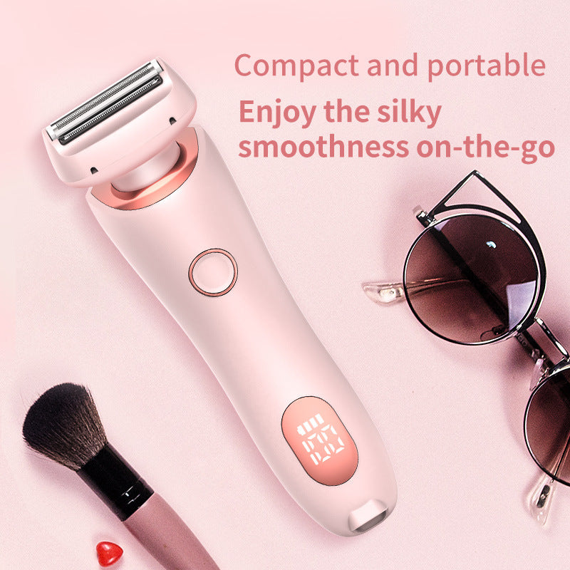 2 En 1 Epilateur Épilatateur USB Comprimeur Rechargeable Femmes Corps Razor Face Jambe Armpit Bik