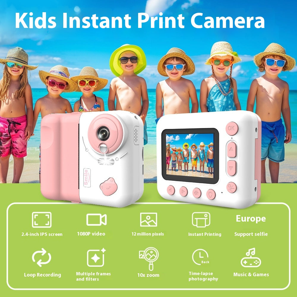 Caméra pour enfants 1080p Selfie HD Vidéo Polaroid