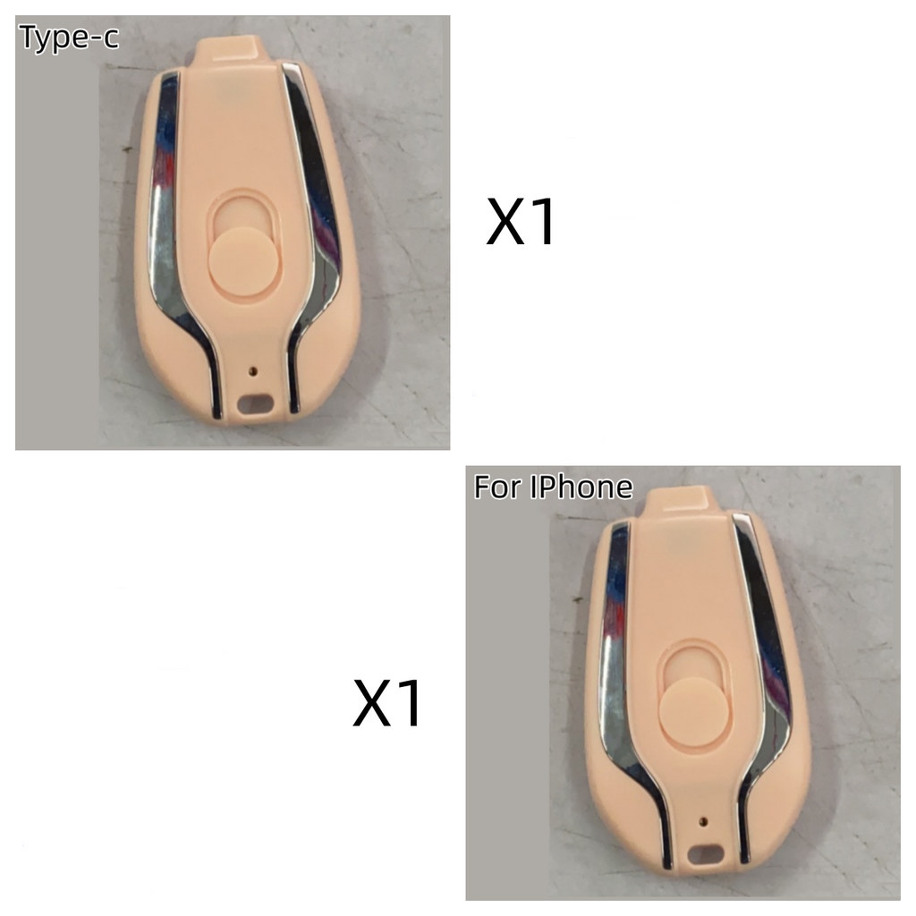 Chargeur de porte-clés d'urgence Mini de 1500mAh avec batterie Mini ultra-compact de type C P