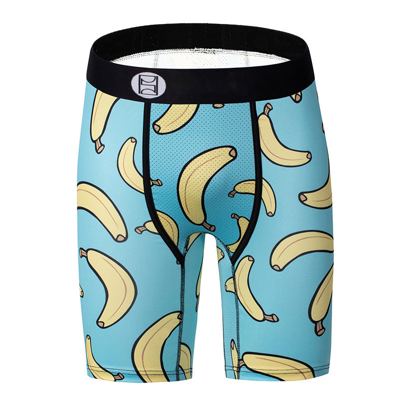 Caricature imprimé garçons Boxers hommes sports sous-vêtements