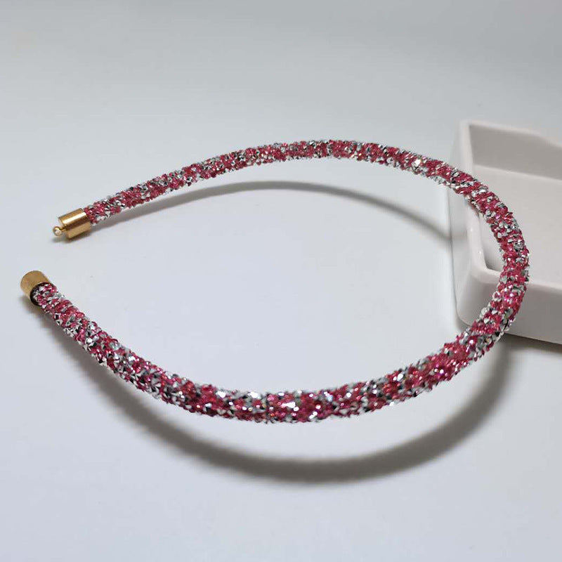Strass Super Flash bande de cheveux Tempérament sauvage simple épingle à cheveux bande tête