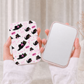 Cute Cartoon Noir Cat pliant miroir compact
