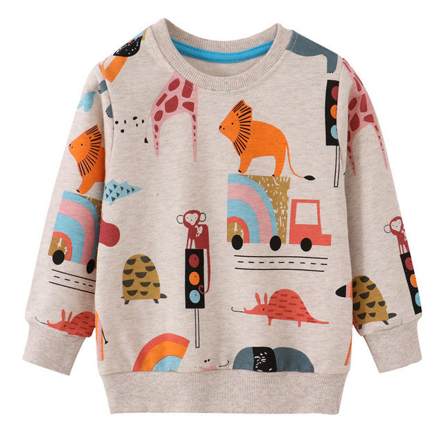 Jumping Meters Arrivée Sweatshirts de dessin animé pour garçons filles Cl