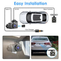 WiFi FHD 1080P 3 canaux voiture Dash Cam arrière à l'intérieur avec détection de mouvement de carte MMC 32G
