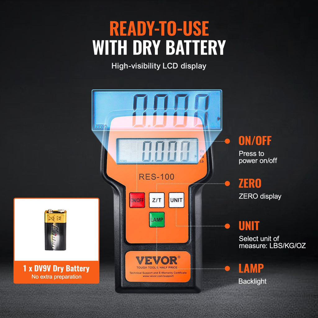 Échelle de réfrigérant VEVOR 110 LBS HAVC Recharge Freon Echelle