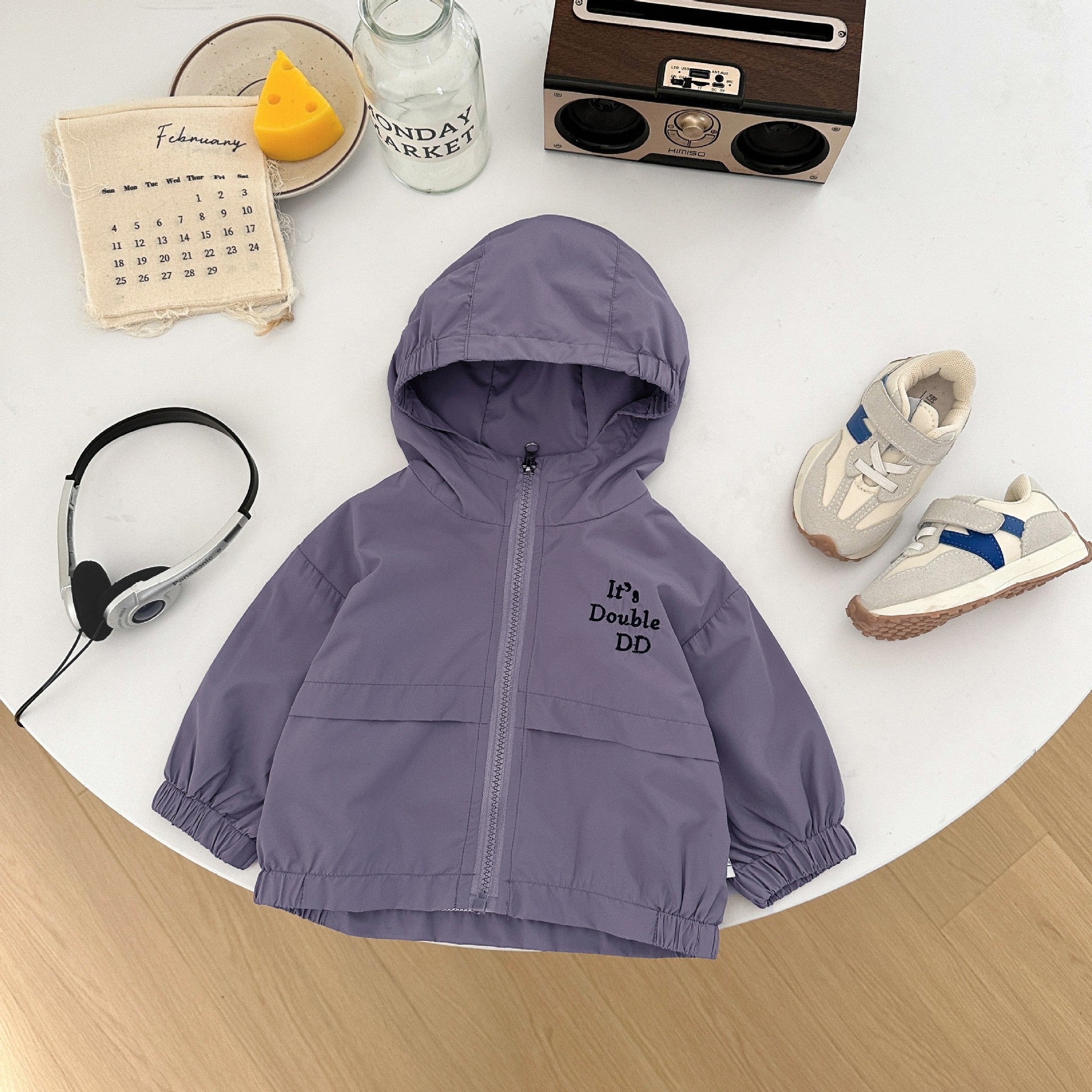 Élégant Veste à capuche d'automne coupe-vent