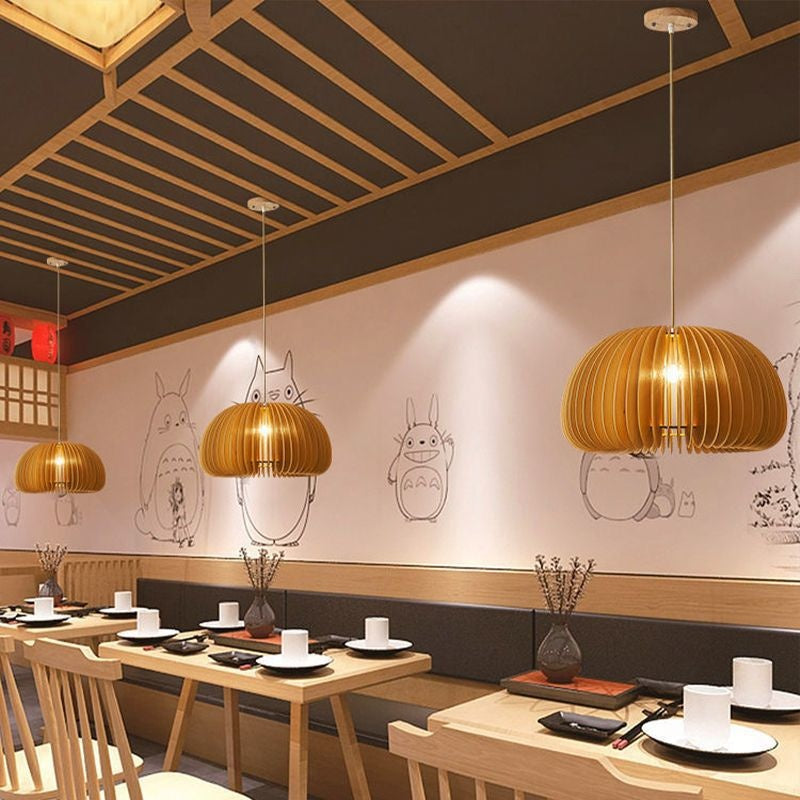 Restaurant en bois de style japonais créatif Lustre