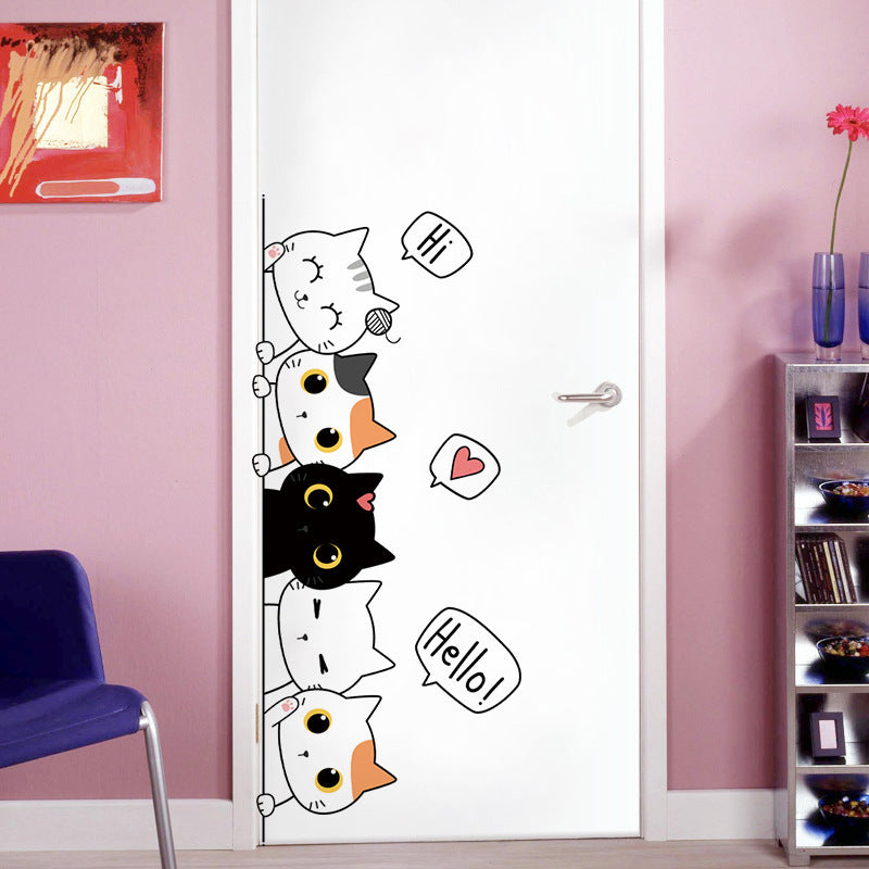 Cat Pyramid Chambre Fond Sticker mural