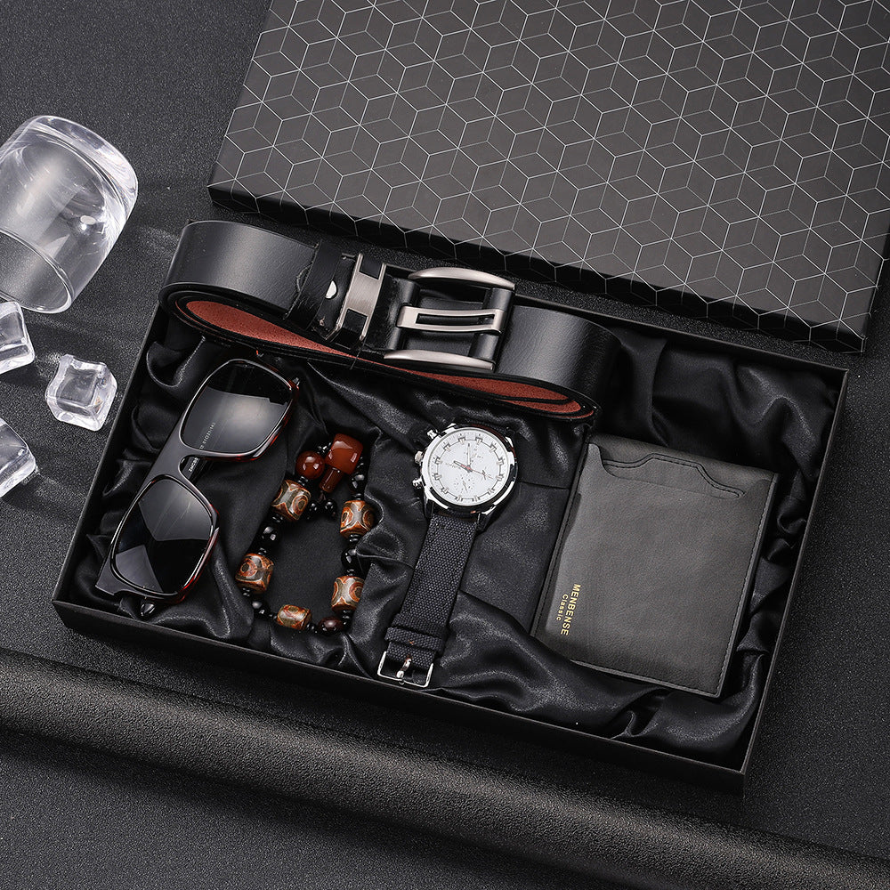 Simple Casual Montres Homme Set 5 pièces Quartz Montre