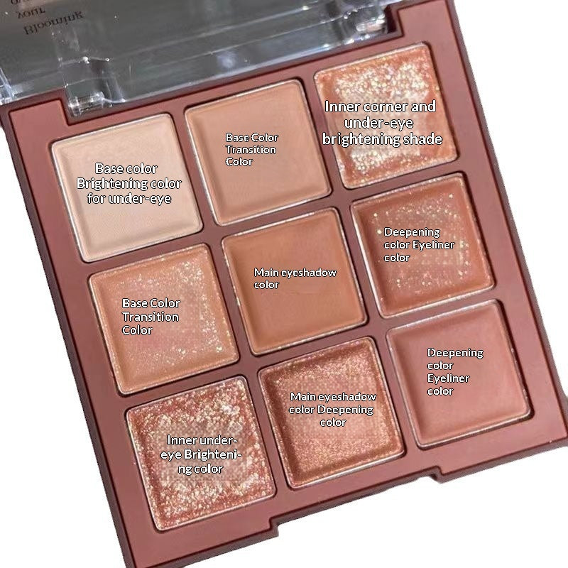 Chocolat Moka de neuf couleurs Eyeshadowshimmer et Matte
