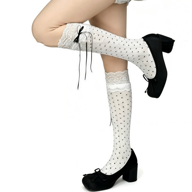 French Ballet Style Lace Ankle Socks