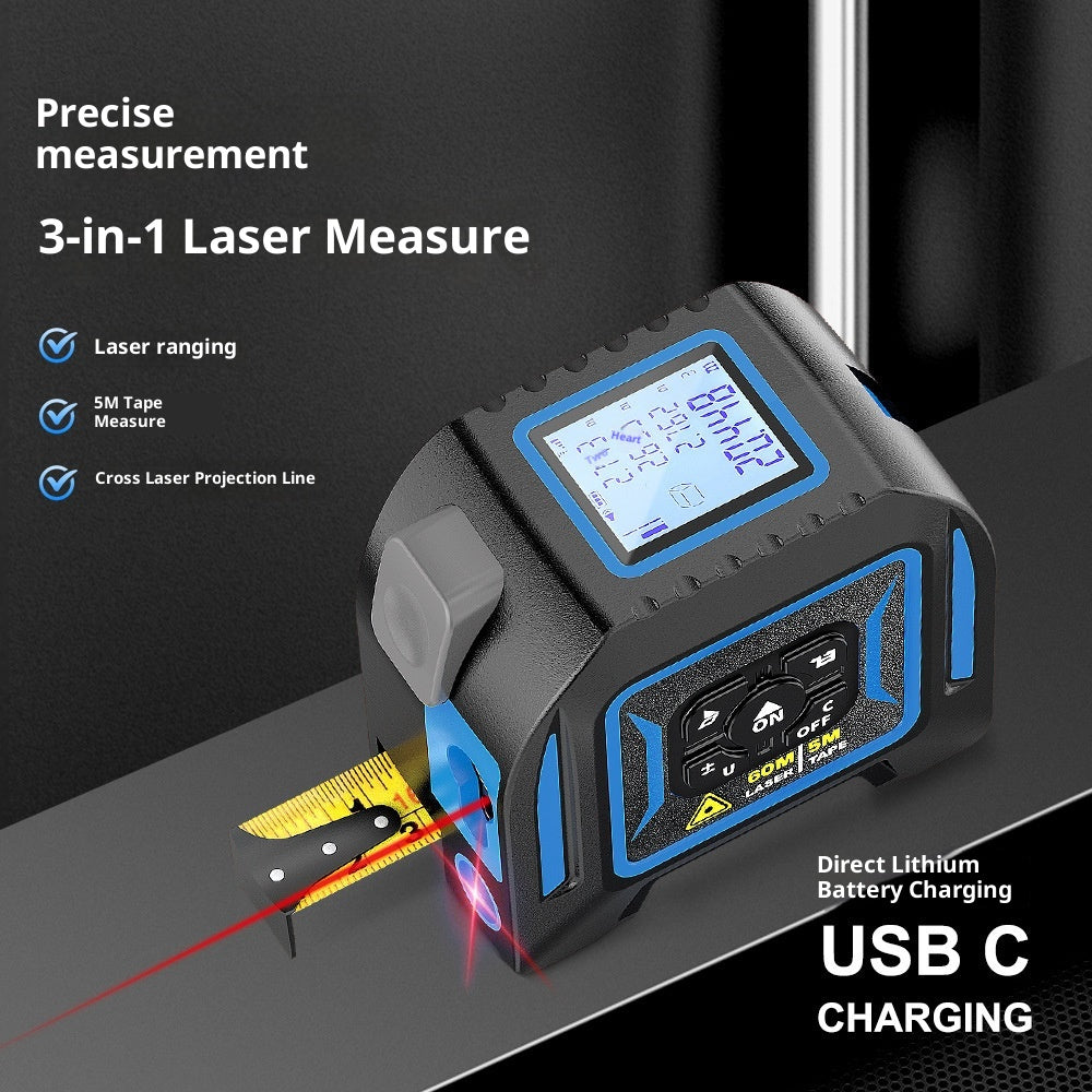 Compteur de distance laser intelligent de la chambre de mesure Cross Mark