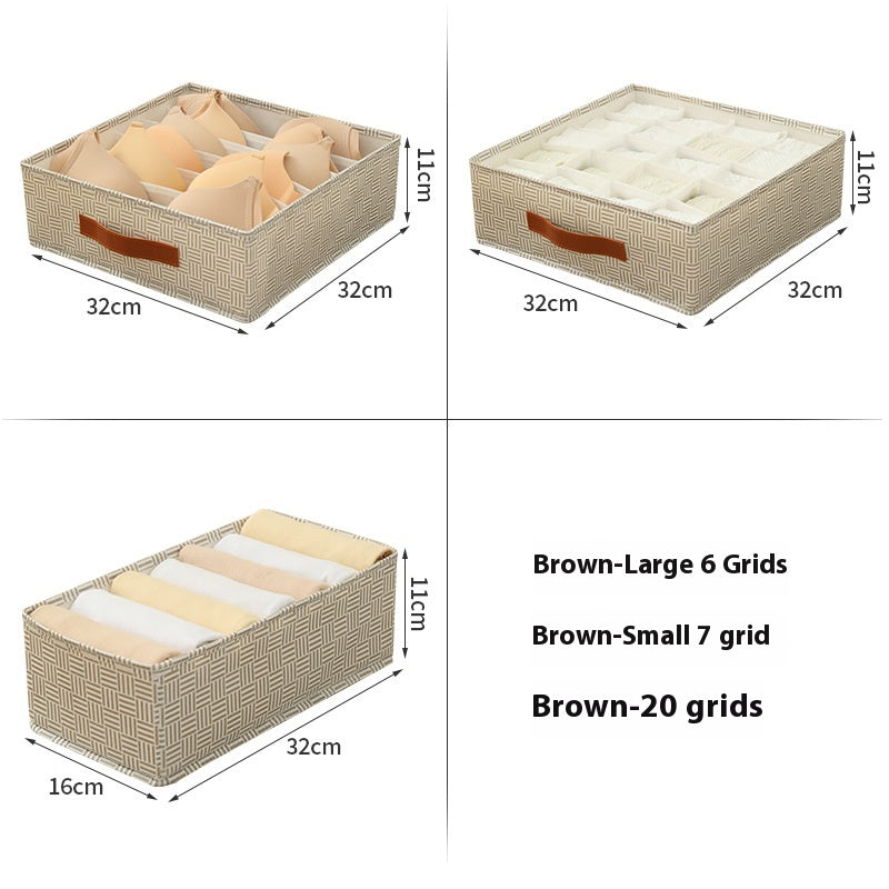 Maison multifonctionnelle Sous-vêtements Boîte de rangement Sous-vêtements Chambre Compartiment de tiroir