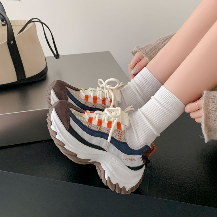Plate-forme de femmes Couleur Bloc papa Sneakers