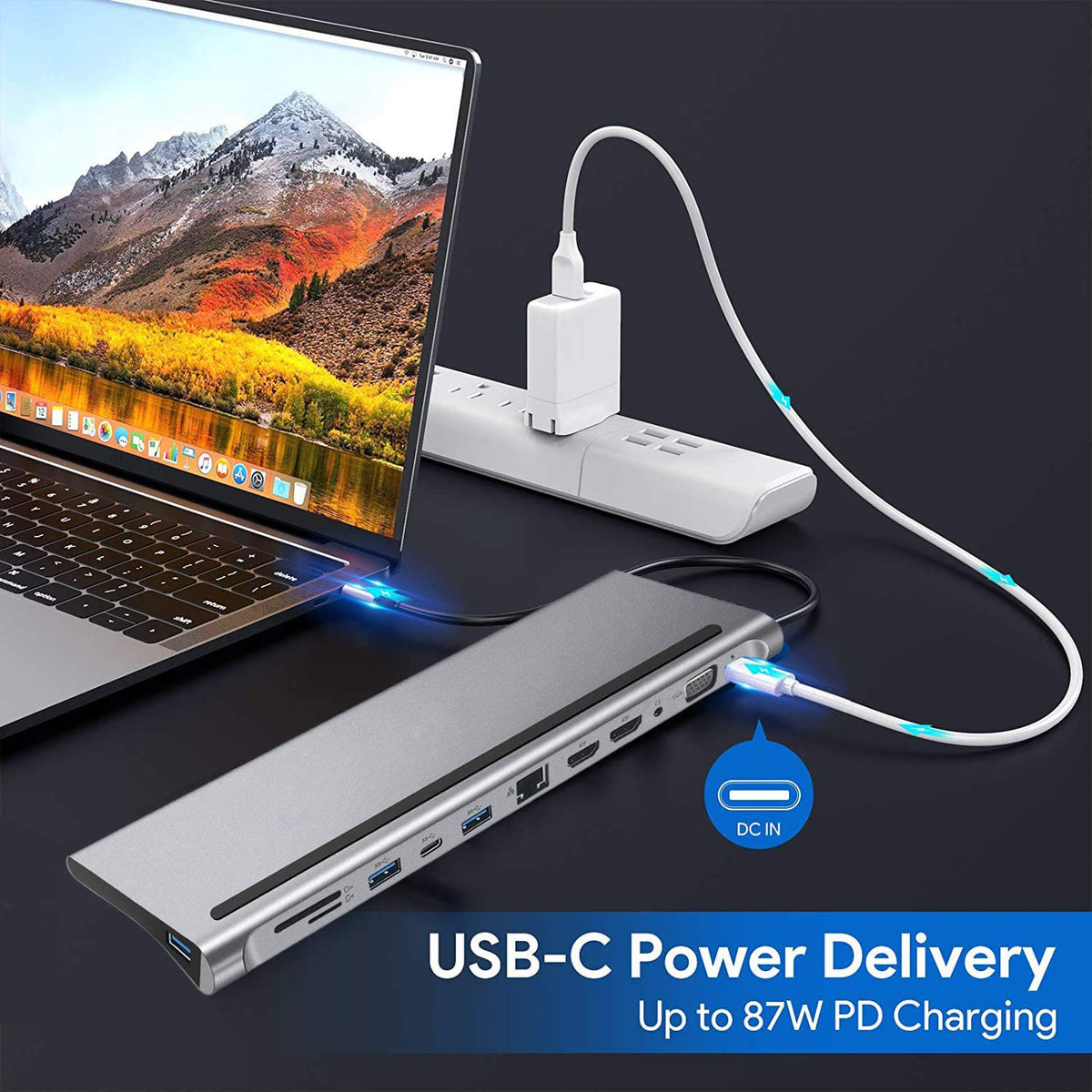 Multipower Dock USB-C pour doubler la charge rapide PD