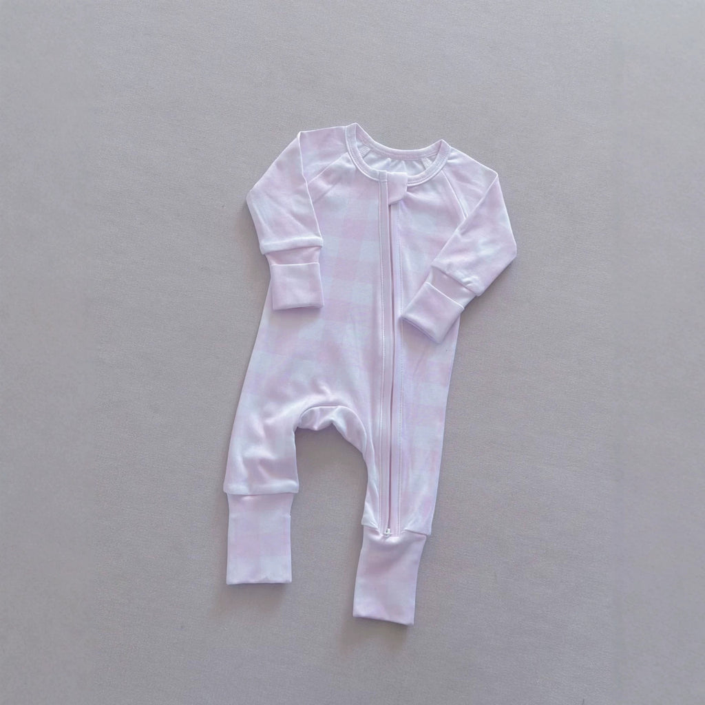Nouveau style Baby Plaid Onesie Romper
