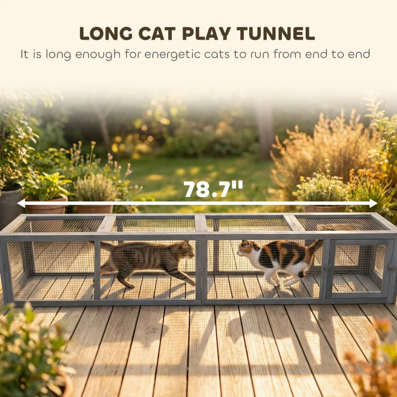 PawHut Chat en bois avec protection météo