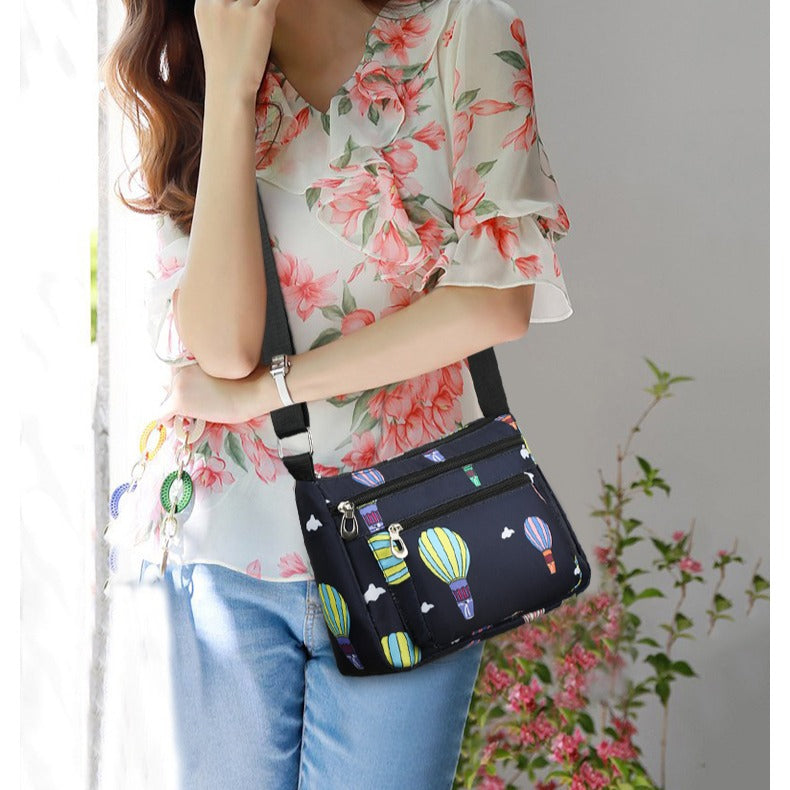 Seulement auto-pickup-- Mode Moyen-âge et les femmes âgées Casual Nylon Oxford Crossbody Ba