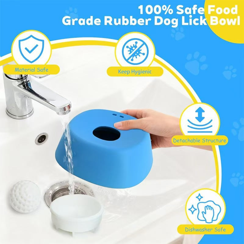 Animal Slow Feeder Non-Slip Spheric Dog Locking Bowl Anti-Choking Dog Bowl Lick Toy pour Liq