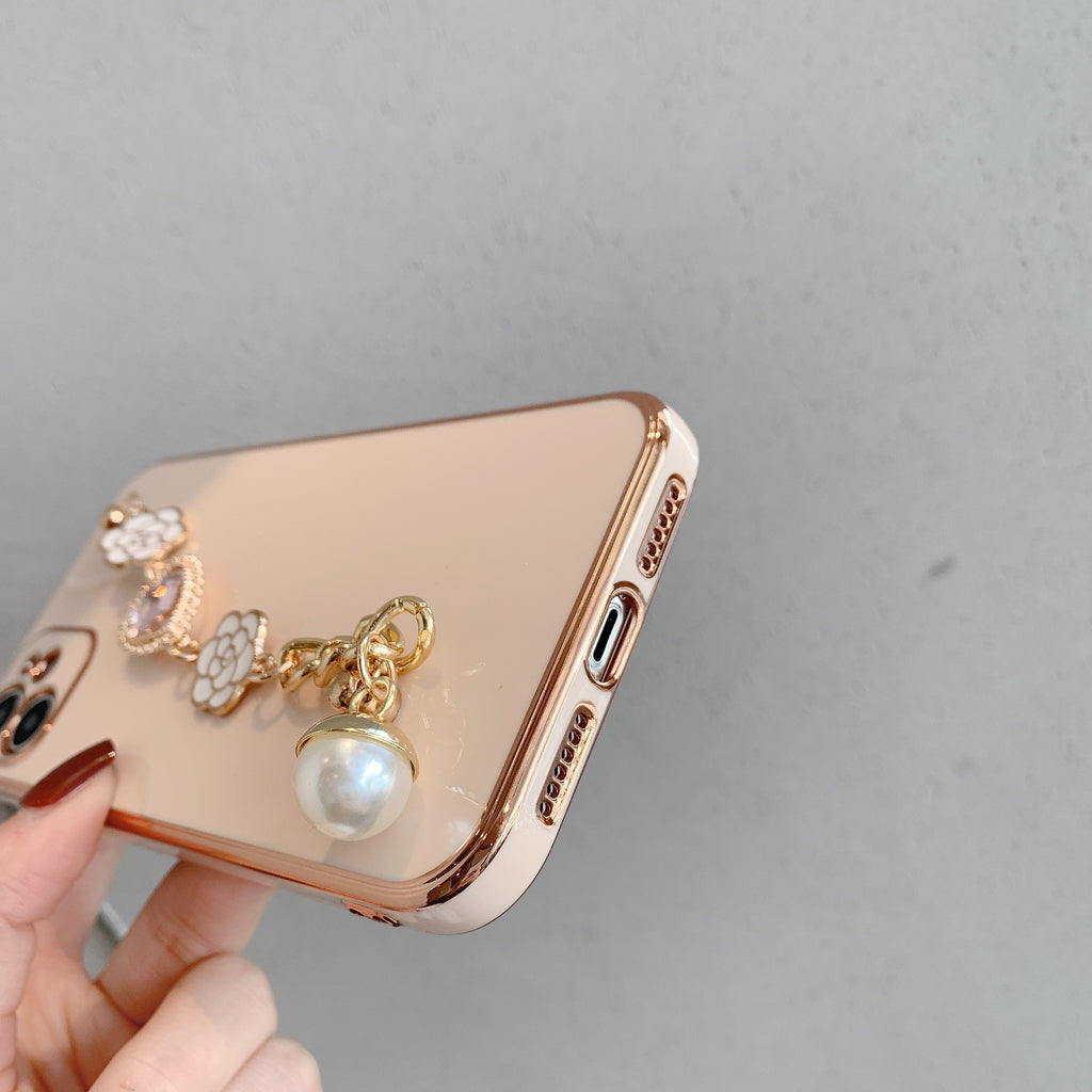 Camellia Bracelet Electroplating Soft Phone Case