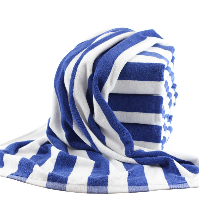Extra grand teint en fil de coton rayé serviette de plage pour la plage ou la natation