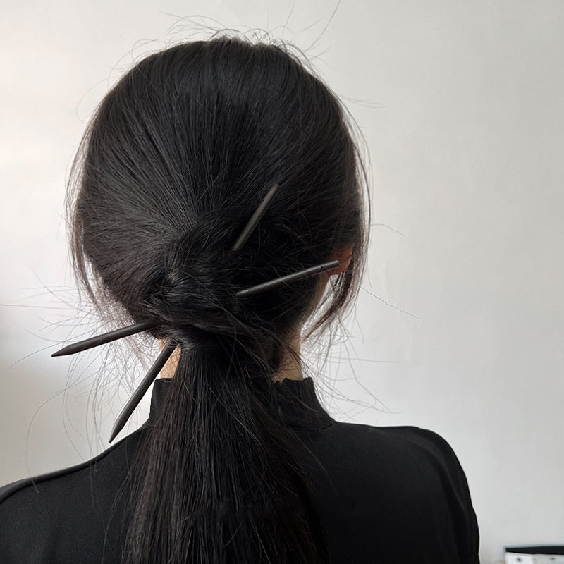 Style chinois Updo cheveux fermoir haute sens épingle à cheveux ébène