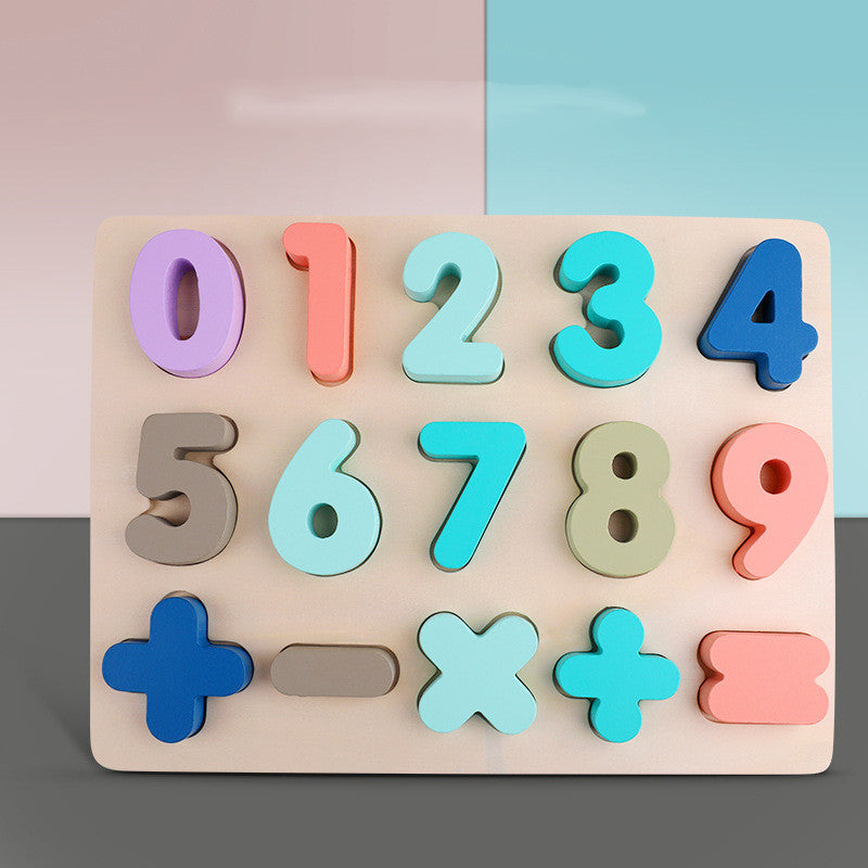 Puzzle pédagogique pour enfants Macaron Shape Recognition Board Grab Jouets en bois